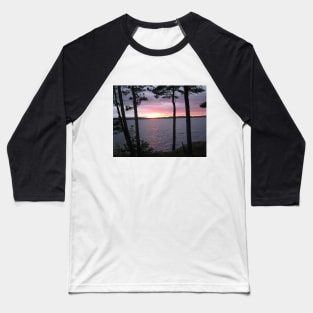 Lake Sunset,-Available As Art Prints-Mugs,Cases,T Shirts,Stickers,etc Baseball T-Shirt